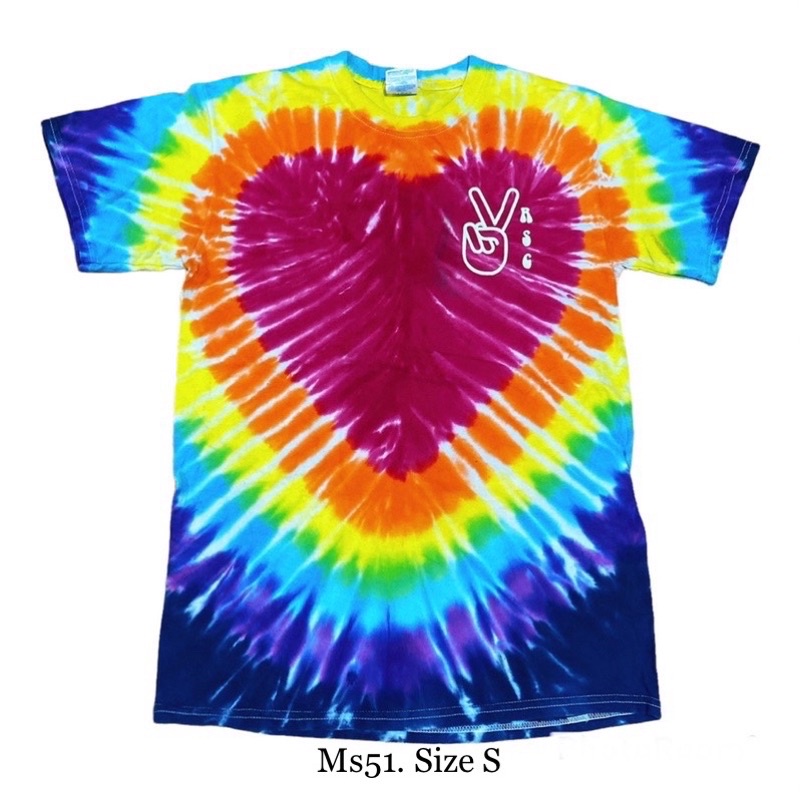 Áo thun thun loang tie dye cầu vòng p3