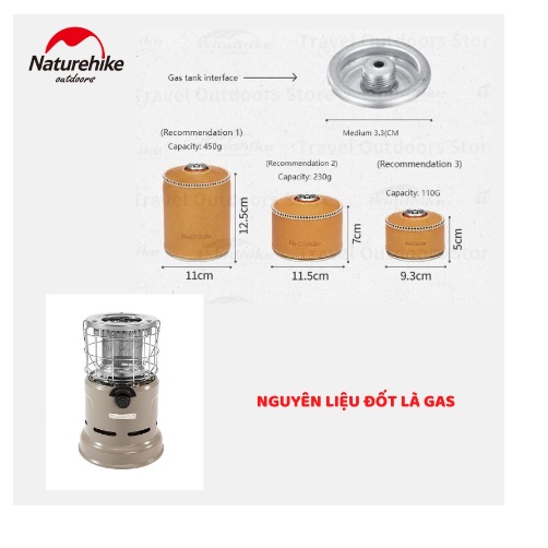 Bếp sưởi ấm đa năng xách tay NatureHike CNH22CJ014