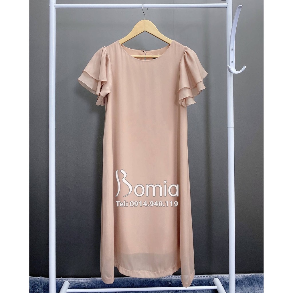 Đầm bầu váy bầu thiết kế thời trang mùa hè mặc đi tiệc đi chơi Voan Tơ hai lớp