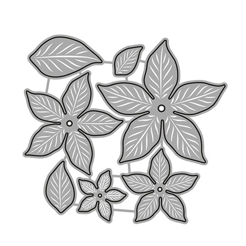 Khuôn Cắt Giấy Làm Từ Kim Loại Hình Hoa Trang Trí Scrapbook