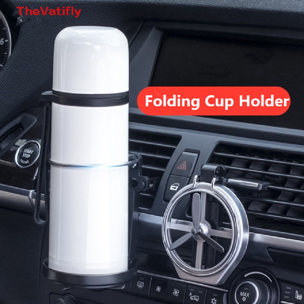 Giá Đỡ Cốc / Đồ Uống Có Thể Gấp Gọn Kèm Quạt Tản Nhiệt Tiện Dụng Cho Xe Hơi