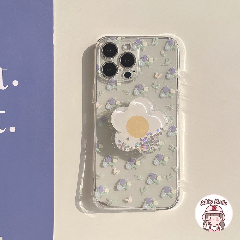 Ốp Điện Thoại TPU Mềm Mỏng Chống Sốc Hình Hoa 3D Có Giá Đỡ Cho IPhone 14 Pro Max 13 12 11 Pro Max