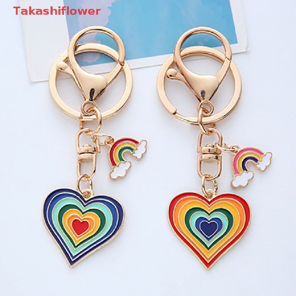 Móc Khóa Hình Trái Tim Nhiều Màu Sắc Cho Nữ