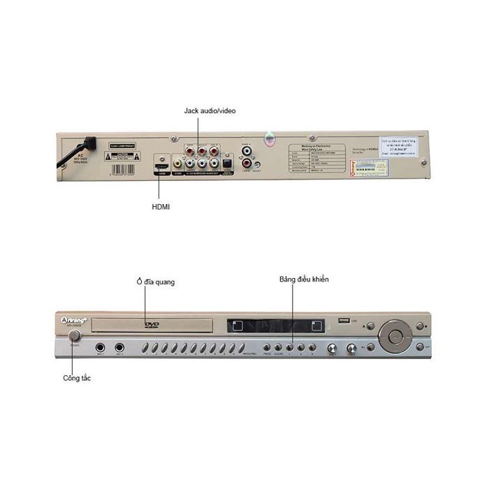 Đầu đĩa DVD Arirang AR-36MB