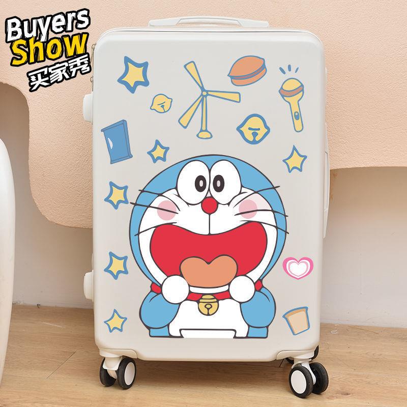 Nhãn Dán Trang Trí Va Li Hình Mèo Doraemon Dễ Thương Chống Thấm Nước