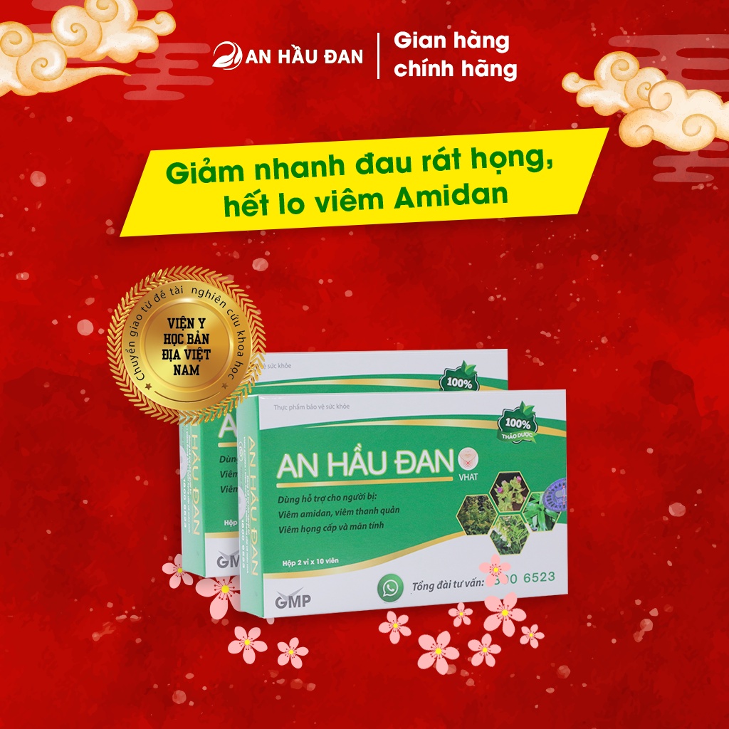 AN HẦU ĐAN - HỖ TRỢ GIẢM HO KHAN, HO ĐỜM, ĐAU RÁT HỌNG (Hộp 20 viên)