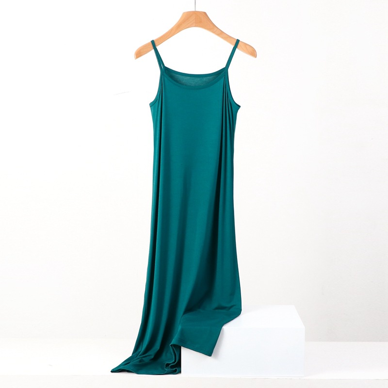 Đầm Ngủ Cotton Dáng Rộng Màu Trơn Thoải Mái Thời Trang Mùa Hè Cho Nữ