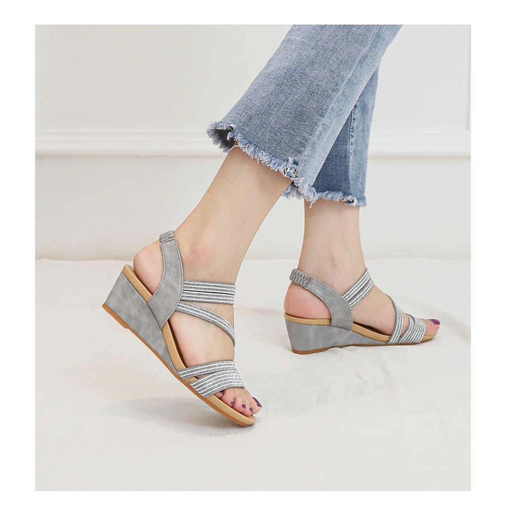 Giày Sandal Nữ Chiến Binh, giày sandal xuồng Cao 5 Phân Nội Địa Trung, Giày Sandal đi biển 36-42