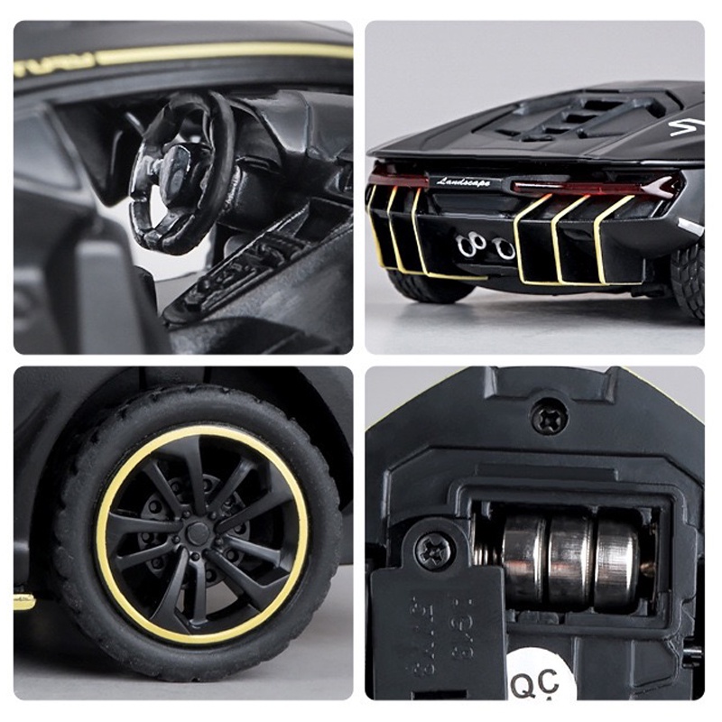 Mô Hình Xe Hơi Lamborghini LP780-4 Tỉ Lệ 1: 36 Bằng Hợp Kim Có Đèn Và Nhạc Dễ Thương Cho Bé Trai