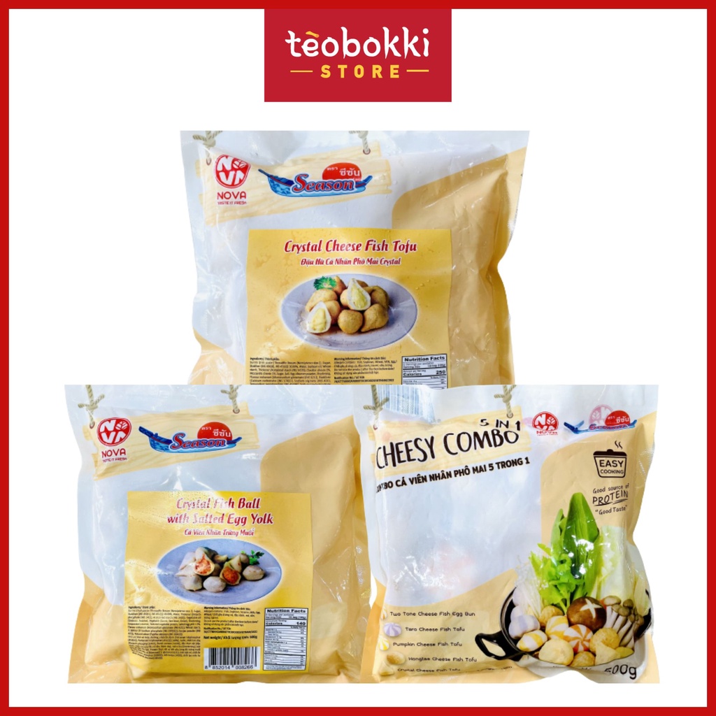 Viên thả lẩu (cá viên trứng muối, chả cá rong biển, cá viên phô mai,...) nhập khẩu Thái Lan PFP 500g
