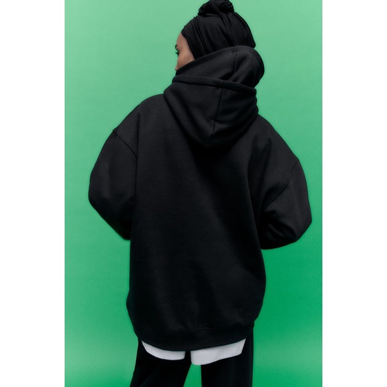 Áo Hoodie ZARA Có Túi In Họa Tiết kangaroo Thời Trang Mùa Thu 3199806