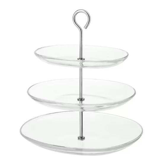 Khay thủy tinh 3 tầng KVITTERA IKEA chính hãng