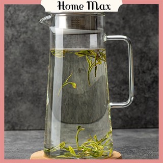 Bình thủy tinh đựng nước để bàn tiện lợi 1100ml,bình đựng nước thủy tinh chịu nhiệt cao cấp GPH26