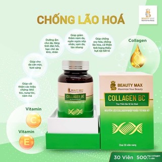 ✅ [CHÍNH HÃNG] Glutathione BC White - Viên uống trắng da, mờ nám và tàn nhang (Chai 30 viên- MẪU MỚI)