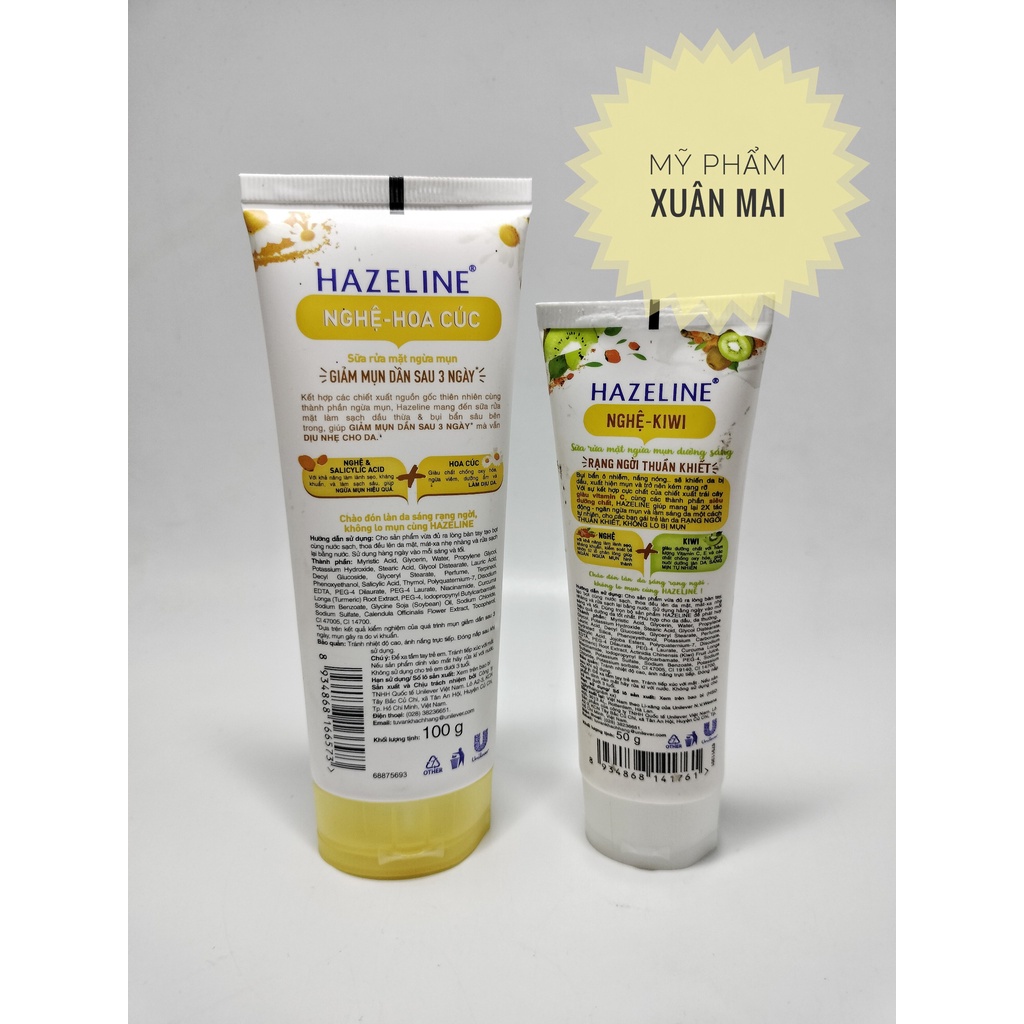 Sữa Rửa Mặt HAZELINE Chiết Xuất Từ Thiên Nhiên