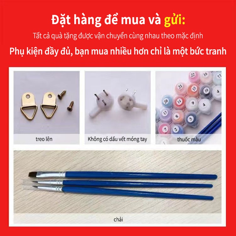 Nong Yang Tranh sơn dầu số hóa 20x20  tranh decor tô màu theo  quà tặng đồ lưu niệm tặng kèm bộ màu và bút vẽ tranh tô màu theo số phong cảnh  tranh số hoá nhỏ tranh số hóa mini
