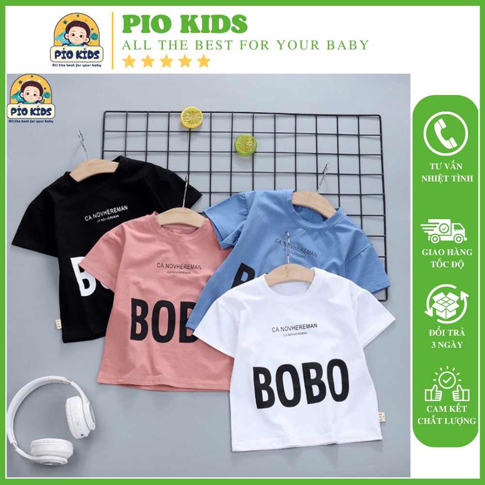 Áo thun bé trai/bé gái cao cấp PiOKids in chữ BOBO dành cho bé từ 1 - 8 tuổi (BST_AT_07)
