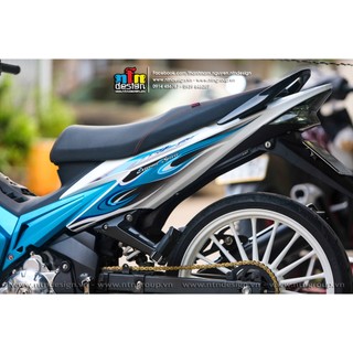 Tem Exciter 2008 - 2010 mẫu tem lửa (Xanh - trắng)