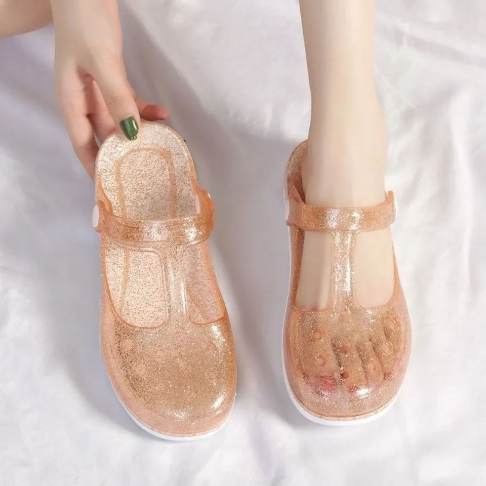 Giày thạch mùa hè mới Giày y tá bền Bao Đầu cho nữ