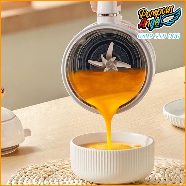 Máy xay nấu làm sữa hạt sinh tố mini cầm tay YIDPU màu trắng dung tích 1L bảo hành 12 tháng