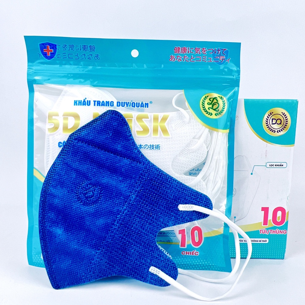 [Nhập mã KIMH1213  ] Combo 300 Chiếc Khẩu Trang 5d Mask Người Lớn Duy Quân Xuân Lai Mẫu Mới Ra Đẹp Dày Dặn Quai Bền