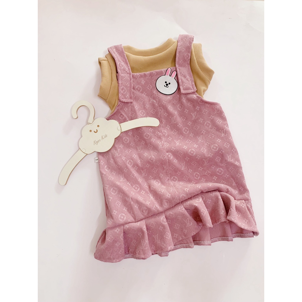 Ngọc Kids - Set áo + yếm nhung 6-18kg