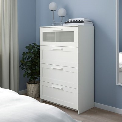 KALUA, Tủ đựng đồ dùng tân cổ điển 4 ngăn DRA_094, 78x46x124cm, tủ gỗ Scandi Home