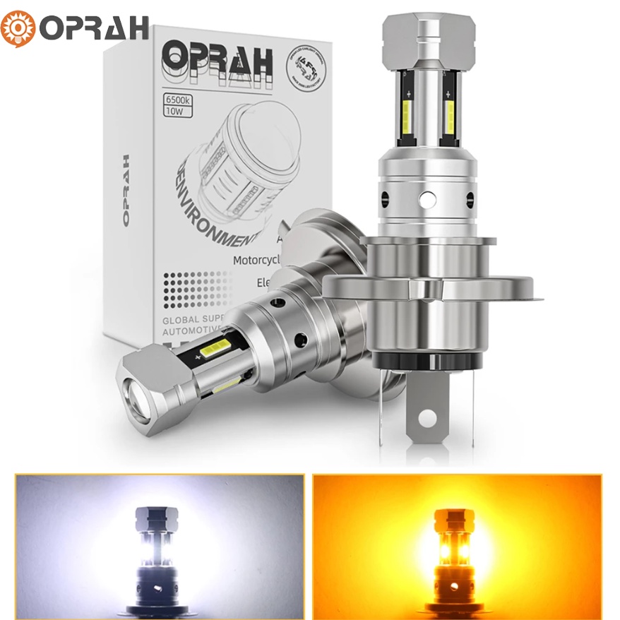 1 Đèn Pha LED BA20D P15D H4 H6 Ánh Sáng Trắng / Vàng 12V DRL Cho Xe Máy