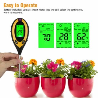 Dụng Cụ Đo Độ PH Của Đất 4 Trong 1
