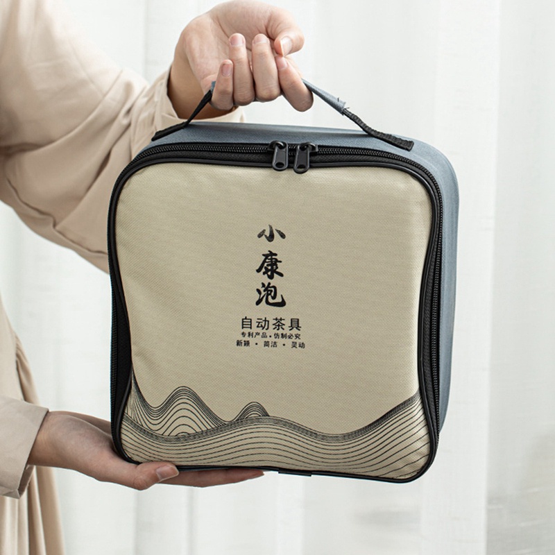 Bộ Ấm Trà Bằng Sứ Xoay 360 Độ Phong Cách Trung Hoa