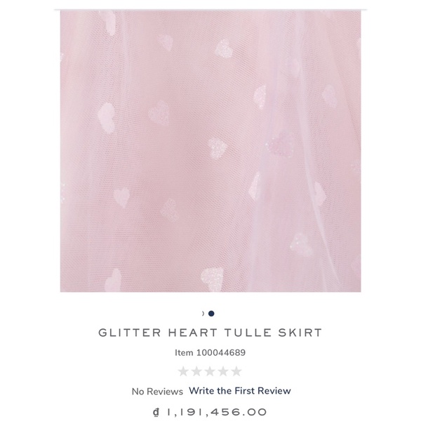 Janie and Jack - GLITTER HEART TULLE SKIRT - Chân váy ren tutu bé gái
