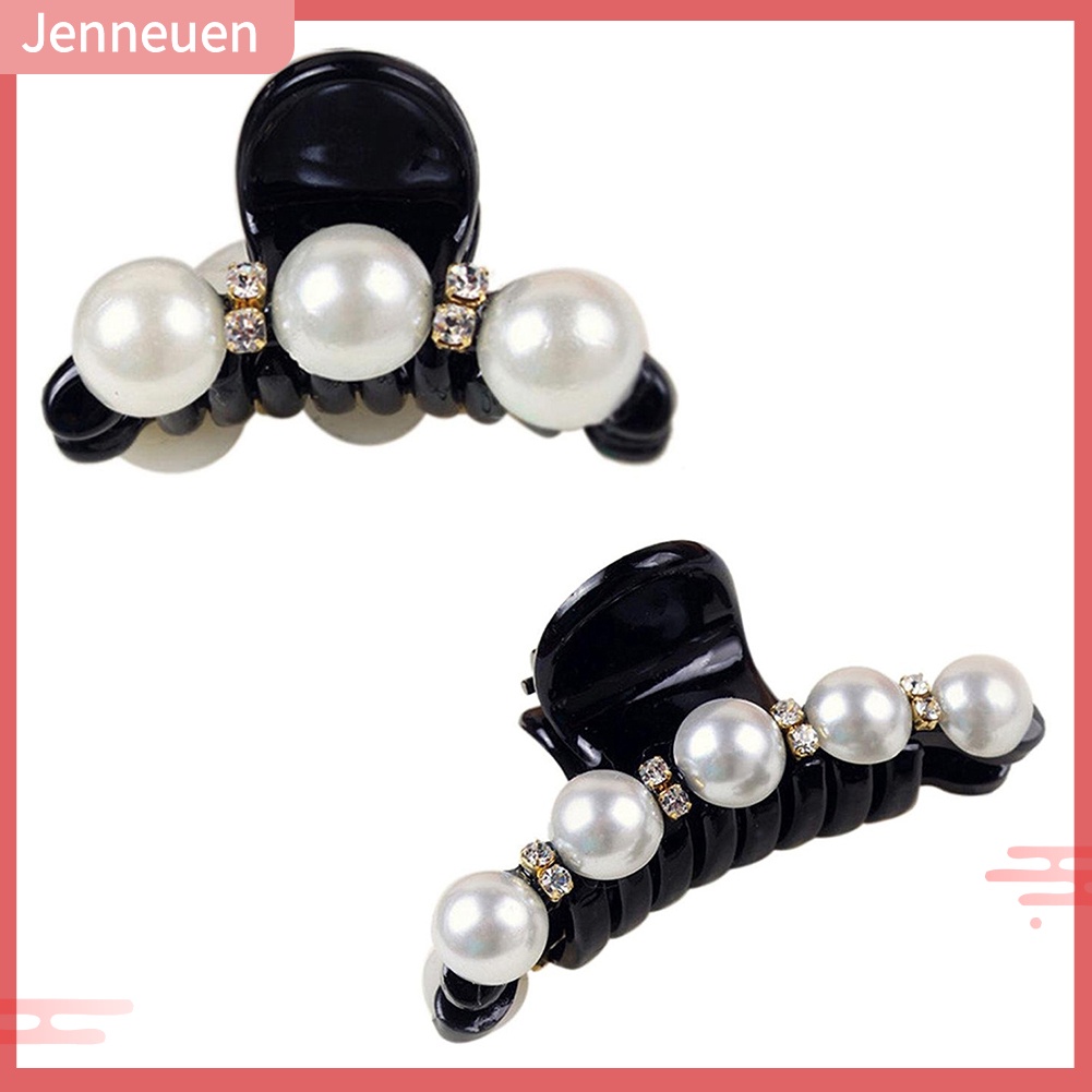 Kẹp Tóc Đính Đá Ngọc Trai Giả Thời Trang Cho Nữ