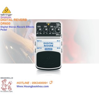 DR600 Digital Reverb Behringer - Pedal Cho Ghita Behringer