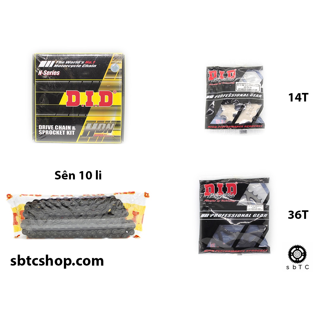 NSD Nhông sên dĩa DID 10 li ly Honda Wave S RS RSX Future X Fi Neo chính hãng Thái Lan