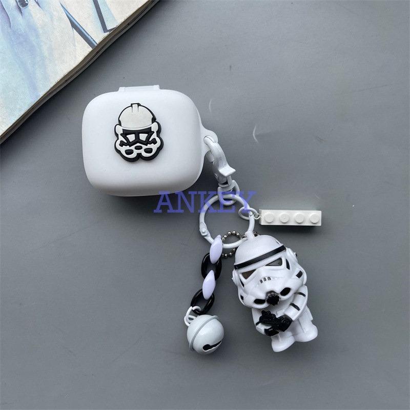 JBL Live Pro 2 / Free 2 / T280 TWS X2 / Wave Flex Cover Black Star Wars Earphone Silicone Case Earbuds Waterproof Shockproof Soft Protective Headphone Cover Headset Skin