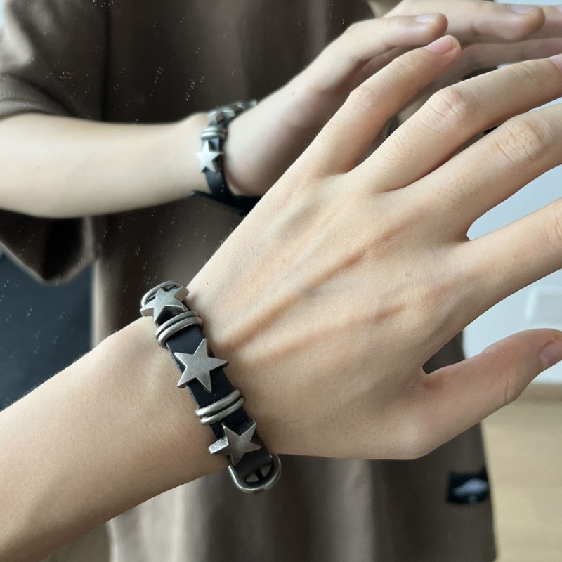 Vòng Tay Da Nhiều Sợi Phong Cách Gothic Cho Cặp Đôi