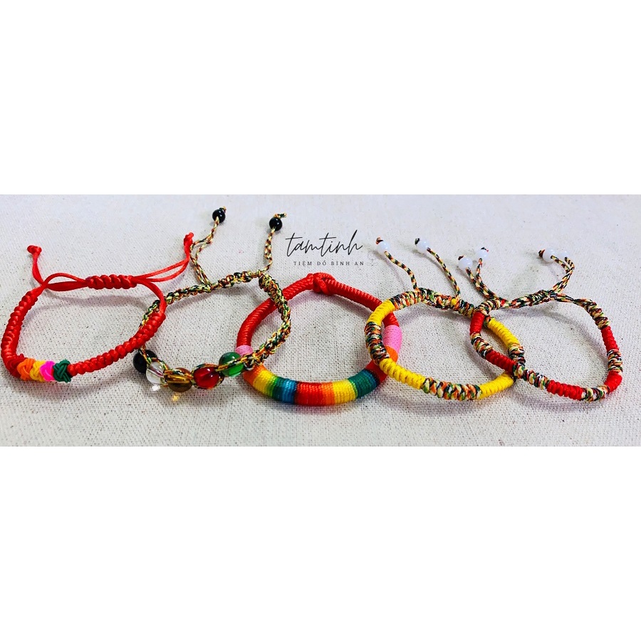 Vòng Tay Ngũ Sắc Tây Tạng Bình An May Mắn