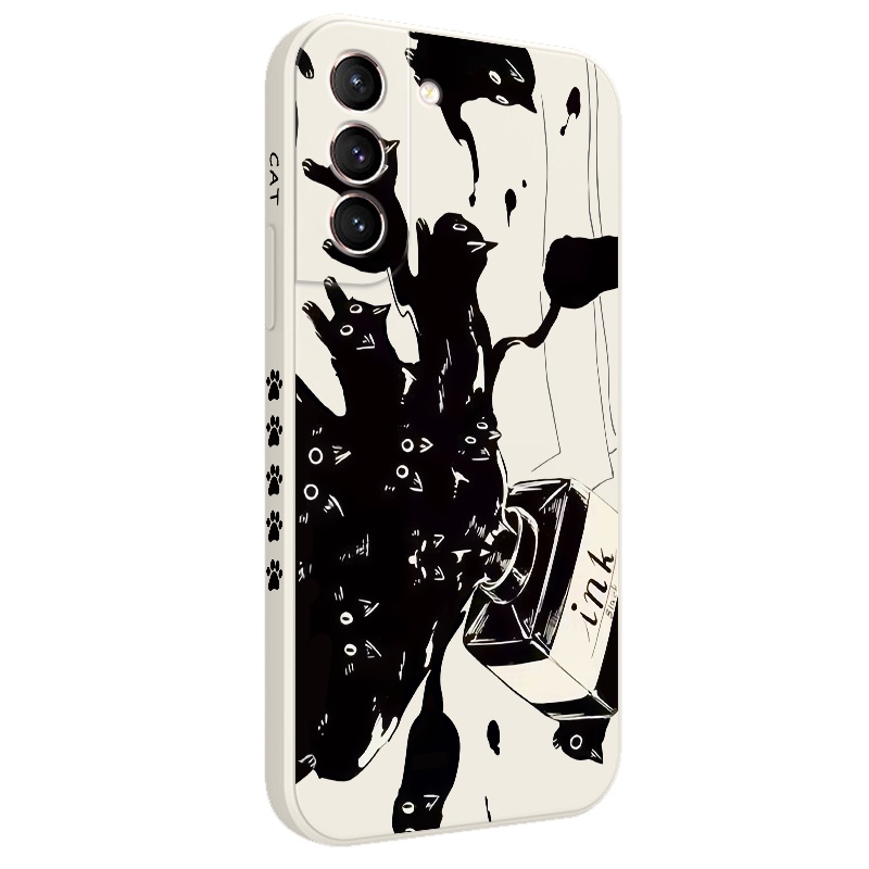 Ốp Điện Thoại Hình Mèo Dễ Thương Cho Samsung Galaxy S21 S20 FE Ultra Plus