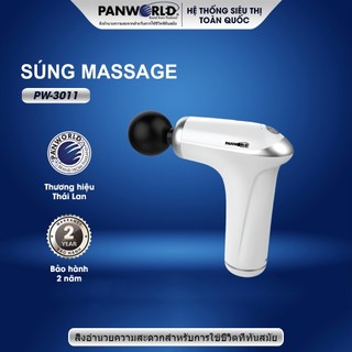 Súng Massage Cầm Tay 6 đầu 99 Cấp Độ Panworld PW-3011, Giảm Nhức Mỏi Cơ Thể BH 2 năm