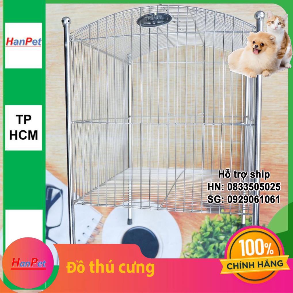 Hanpet.GV- Lồng tắm chim lớn dành cho chim Khướu, Họa my, Chào mào, Chòe- Lồng tắm lớn 100% inox không gỉ sét (Hanp