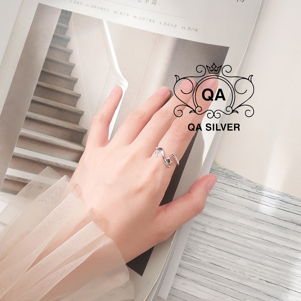Nhẫn bạc 925 mèo nữ S925 CAT QA SILVER Ring RI221202