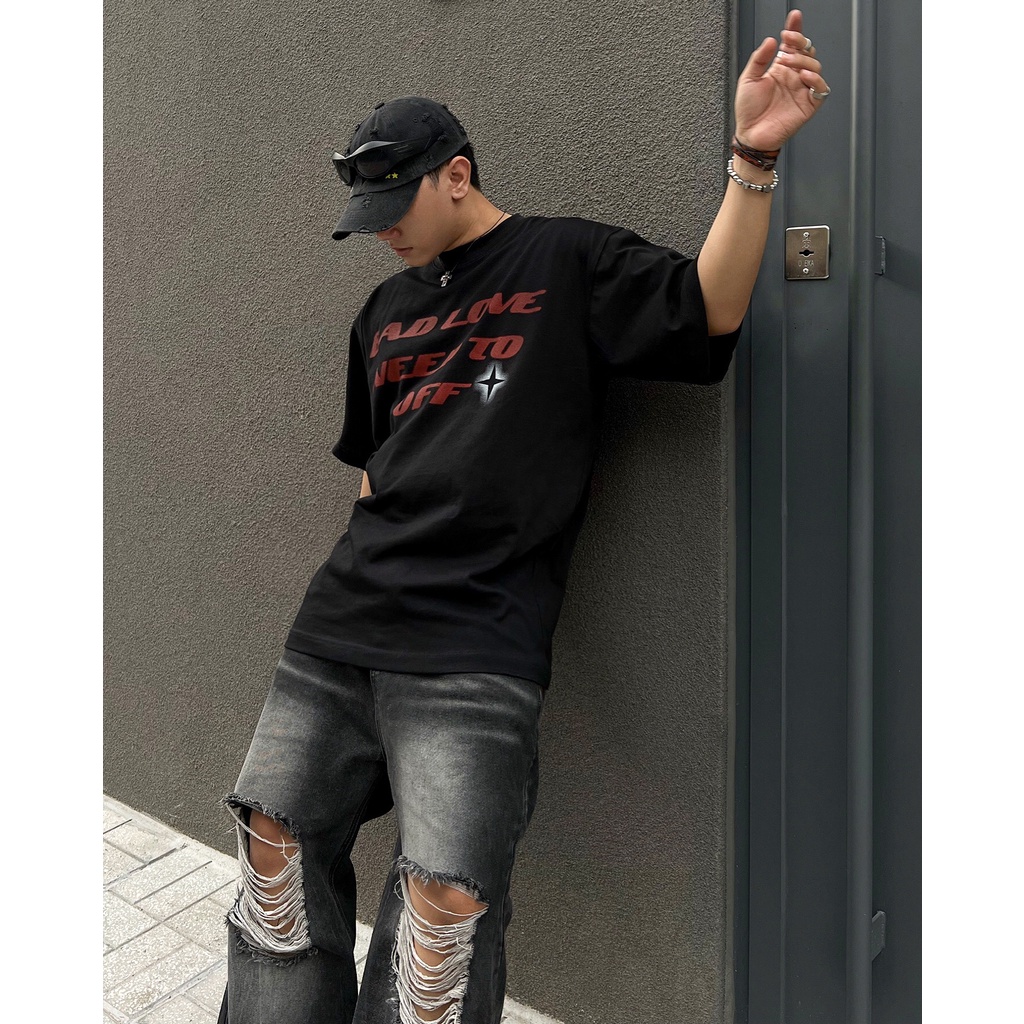 Áo thun Continuous - CTNS - BAD LOVE/ Black