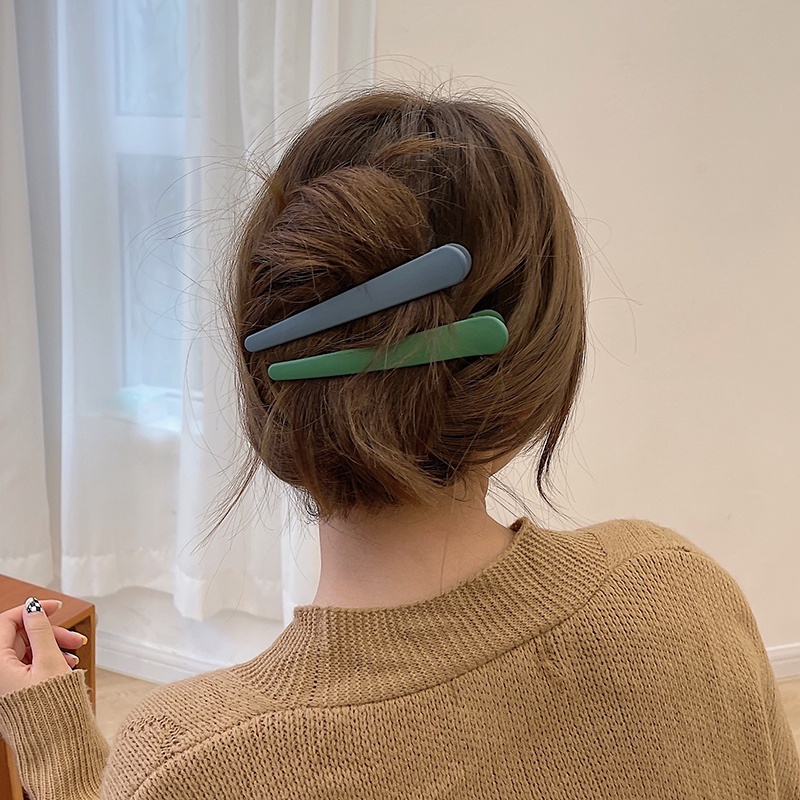 Kẹp Tóc Mỏ Vịt Nhiều Màu Sắc Cỡ Lớn Không Để Lại Dấu Vết Trang Điểm Làm Tóc