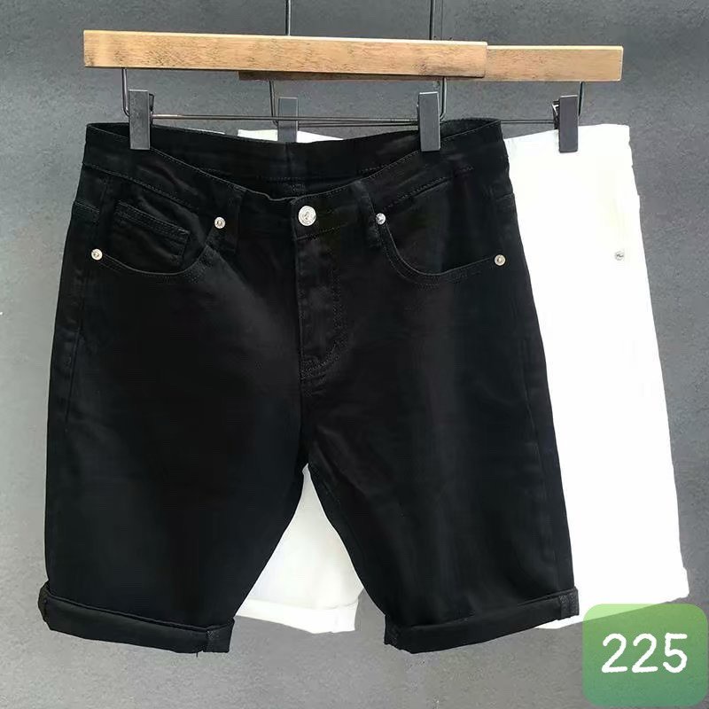Quần Short Jean Nam chất jean co giản cao cấp đen trơn dễ phố đồ đi dạp phố phong cách hàn quốc đường may tỉ mỉ