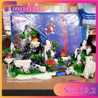 Mô hình núi- hòn non bộ - trang trí bể cá