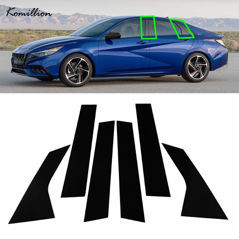 Miếng Dán Viền Cửa Sổ Xe Hơi Chất Lượng Cao Cho Hyundai Elantra 2021 2023