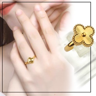 Tc178 nhẫn titan hoa 4 cánh lv móc máy | trang sức công sang csj
