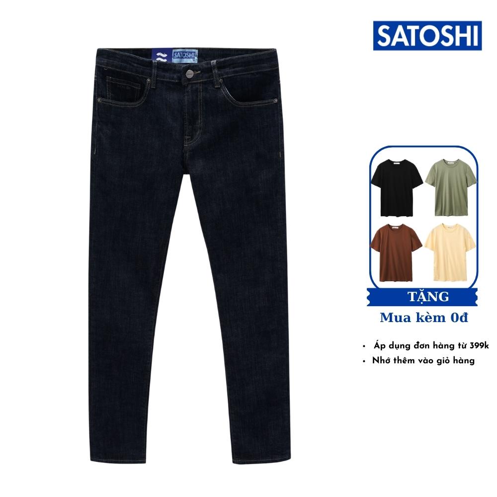 | Satoshi| Quần jean nam SAQJ73 Jean nam basic Straight fit co giãn thoải mái