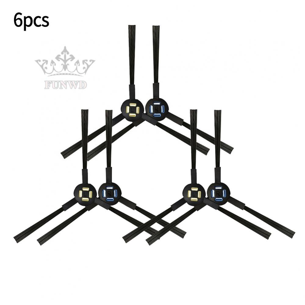 【FUNWD】6 Pieces Side Brushes For ZACO/For ILIFE A10 Vacuum Mopping Robot Parts