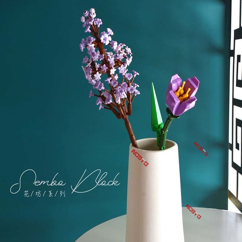 Không Bao Giờ Phai Màu Lãng Mạn Hoa Tương Thích Khối Xây Dựng Chậu Cây Trang Trí Hoa DIY Đồ Chơi Sáng Tạo Cho Bé Gái Và Trẻ Em Quà Tặng